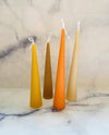 Neutrals Slim Cone Taper Beeswax Candle: Pumpkin / Tall