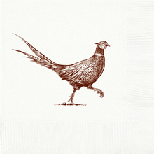  Pheasant Strut White Beverage Napkins