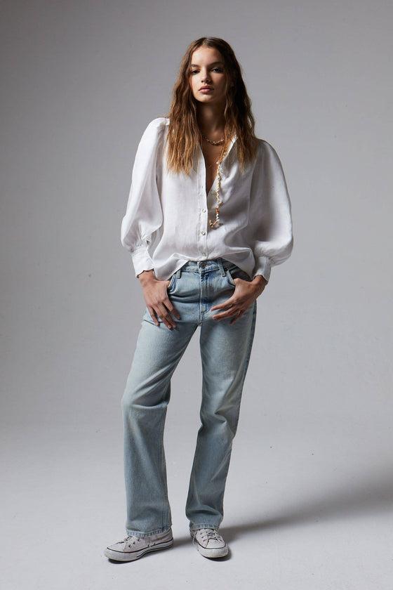 Camille Linen Shirt White