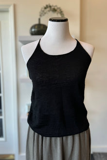  Washable Linen Camisole in Black