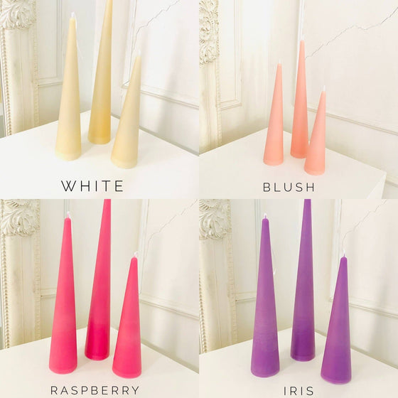 Neutrals Slim Cone Taper Beeswax Candle: Caramel / Tall