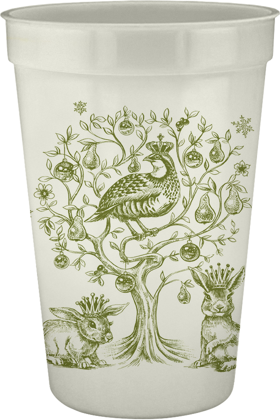 Partridge in a Pear Tree 16oz Pearlized Cup