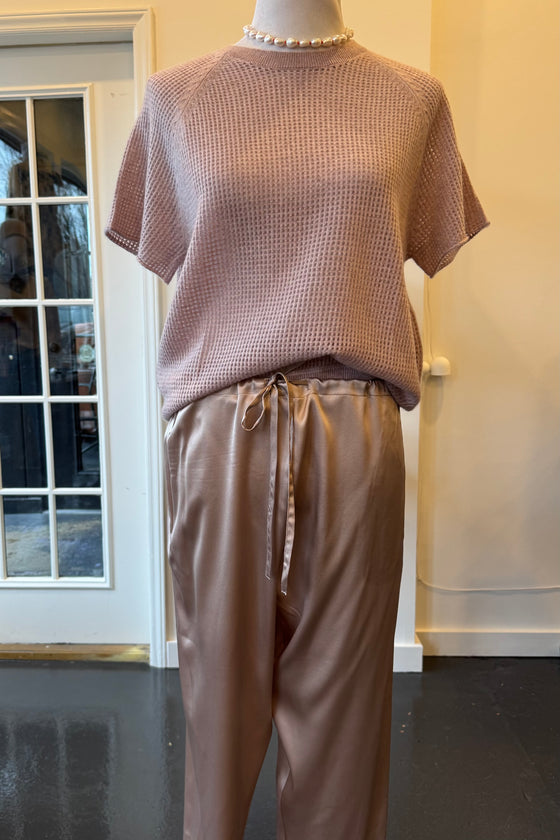 Cashmere Short Sleeve Clover Sweatshirt Dune