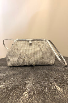  Liette Silver Woven Clutch