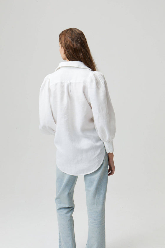 Camille Linen Shirt White