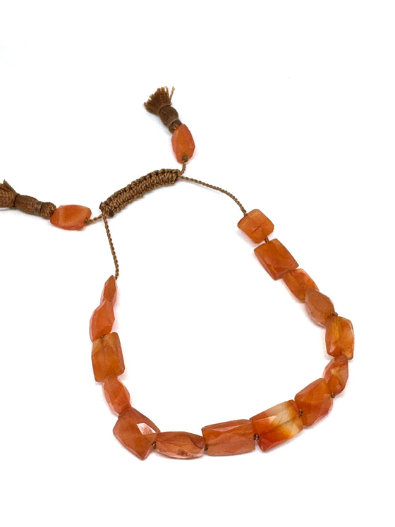 Carnelian Faceted Bracelet