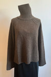 Cashmere Chunky Turtleneck Sweater in Suede