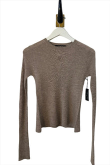  Brazeau Tricot Cashmere all thumbs Rib Sweater toast  found at Patricia in southern pines, nc