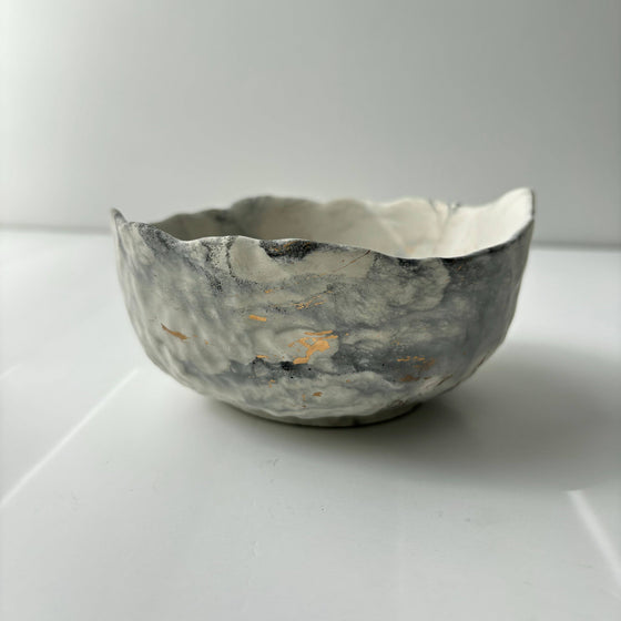 Daso Textured Bowl | Peach Fusion Marble