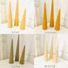 Neutrals Slim Cone Taper Beeswax Candle: Mustard / Tall