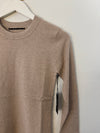 Long Sleeve Cotton Cashmere Cuff Shirt Toast