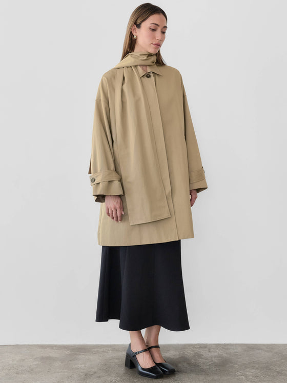 The Cove Coat | Versatile Attachable-Scarf Coat