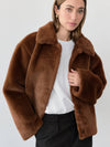 The Paloma Coat | Brown Faux Fur Jacket