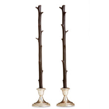  Hickory Candlesticks Pair in Dark Chocolate