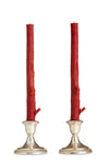 Cedar Candlesticks Pair in Dark Cherry