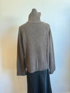 Cashmere Chunky Turtleneck Sweater in Suede