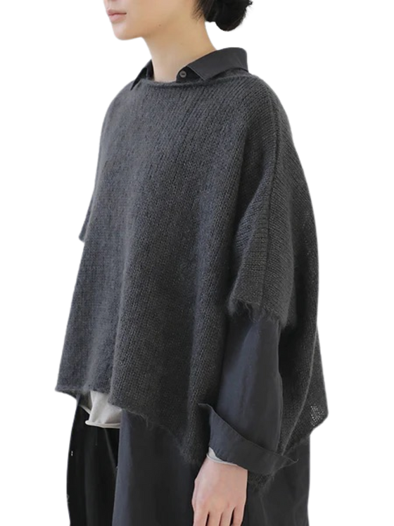 evam eva Mohair Silk Poncho