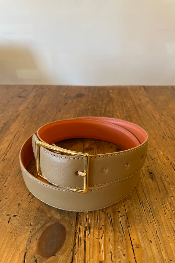 W. Kleinberg Tangerine Luscious Calf Reversible Belt