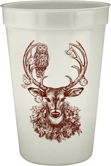  Christmas Deer 16oz Pearlized Cups