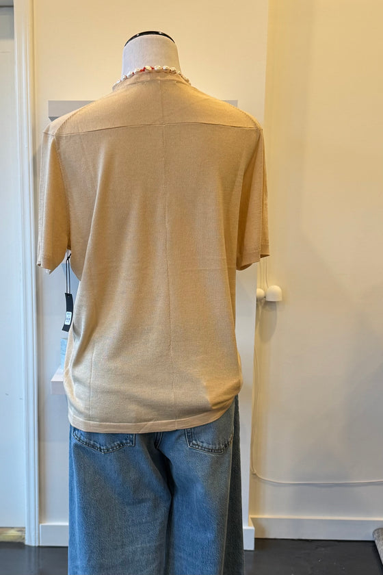 Cashmere Big Tissue Tee Sand