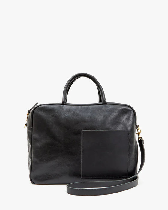 Claude Leather Handbag in Black Rustic