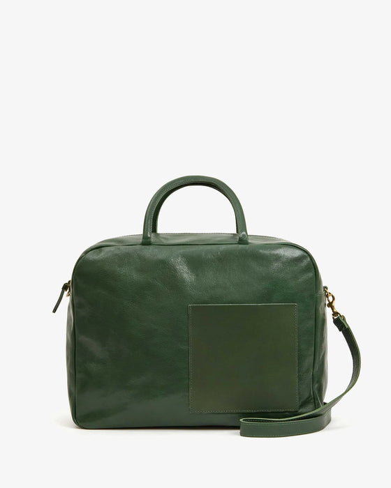 Claude Leather Handbag in Evergreen Rustic