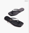 Square Toe Lily Flip Flop Sable Croc