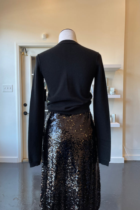 Black Shimmer Sequin Skirt