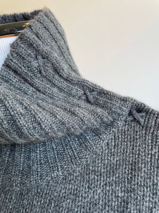 Cashmere Dark Grey Melange Turtleneck