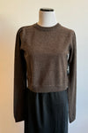 Brazeau Tricot Cashmere all thumbs sweater in suede found at Patricia in Southern Pines, NC 