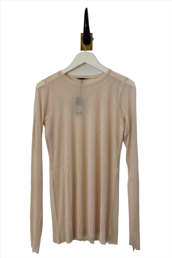 Brazeau Tricot  long sleeve silk blush tulle Shirt found at Patricia in southern pines, nc