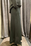 Pewter Full Length Silk Garbo Skirt