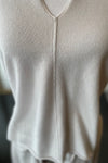 Cashmere V-Neck Sleeveless Sweater Chalk