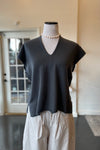 Cashmere V-Neck Sleeveless Sweater Graphite