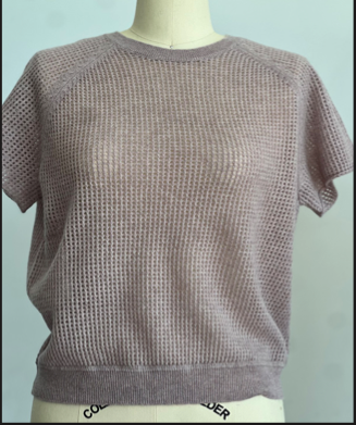 Cashmere Short Sleeve Clover Sweatshirt Dune