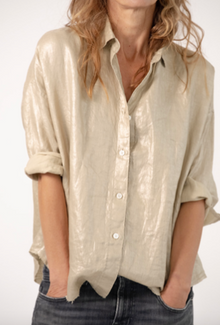  Zoe Linen Shirt natural/gold found at Patricia In Southern Pines, NC