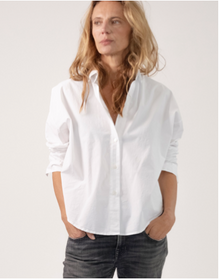  Monday12 Zoe poplin shirt 3/4 sleeve in white found at Patricia in Southern Pines, NC