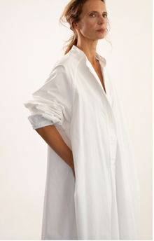  Monday12 Milano dress Italian poplin In white found at Patricia in Southern Pines, NC