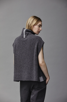  Kristensen du nord cashmere dark gray turtle neck vest found at Patricia in Southern Pines, NC  