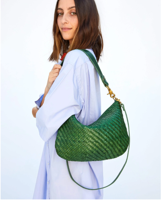 Clare V. Moyen Messenger Bag in evergreen found at Patricia in Southern Pines, NC