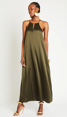  Sienna Silk Dress Olive