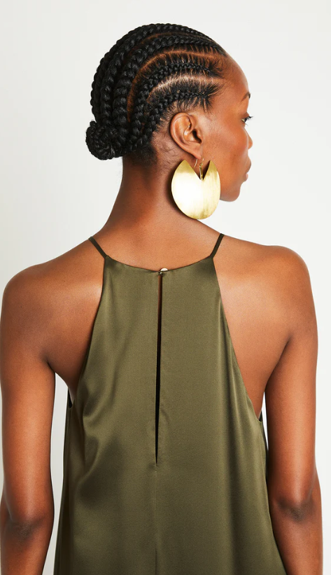 Sienna Silk Dress Olive