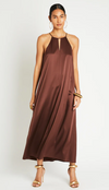 Sienna Silk Dress Chocolate