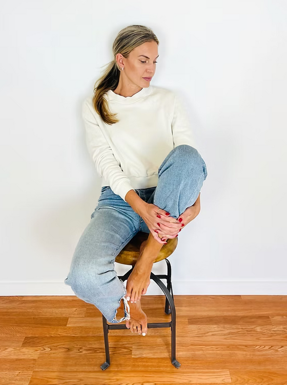 Raglan Sleeve Crewneck Sweatshirt White