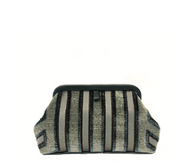  Liette Blue Gray Velvet Clutch