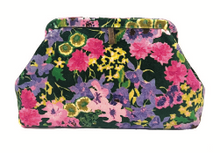  Liette Lilac and Pink Floral Velvet Clutch