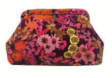  Liette Hot Pink Floral Velvet Clutch