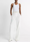 High Rise Pull On Linen Pant Off White