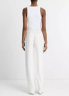 High Rise Pull On Linen Pant Off White