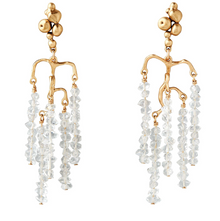  Wisteria Herkimer Diamond Bronze Chandelier Earring